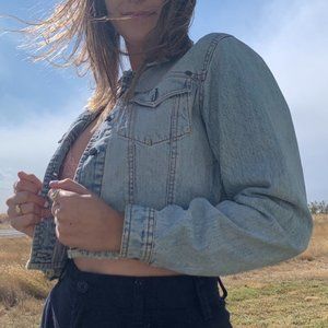 Vintage cropped jean jacket